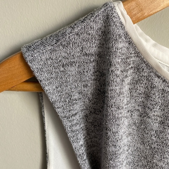 RW & Co. Women's Sleeveless Gray/Black Lined Layered Sweater Top Size Small - Picture 3 of 11